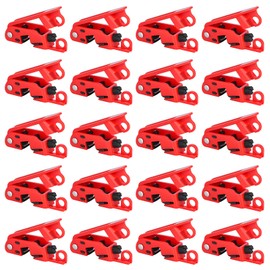 RealPlus Circuit Breaker Lockout, Grip Tight Lockout Tagout Breaker Box Lock for Standard Single and Double Toggles, Pack of 20