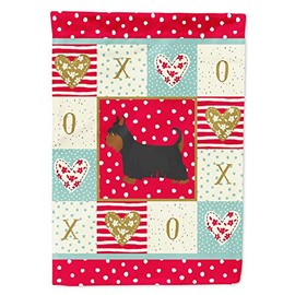 Caroline's Treasures CK5810GF Australian Silky Terrier Love Garden Size Outdoor-Flags, Multicolor