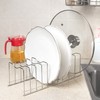 Slideep Pot Pan Lid Holder Drying Rack, Bakeware Lid Storage