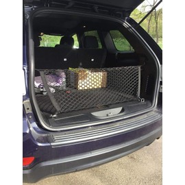 EACCESSORIES EA Rear Trunk Organizer Cargo Net for Jeep Grand Cherokee 2011-2021 – Envelope Style Cargo Net for SUV - Premium Mesh Elastic Car Trunk Organizer – Compatible with Grand Cherokee
