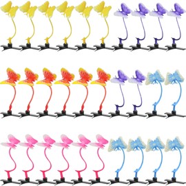 30 Pcs Butterfly Hair Clips, Kurilai Funny Animal Hair Clip Mixed Style Hairpins, Cute Little Butterfly Barrette Headwear Hair Accessories for Home Party Rave Festival