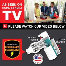 Ztylus Stinger Car Vehicle Emergency Escape Tool: Life-Saving Multi-Tool, Spring Loaded Window Breaker Punch, Seat Belt Cutter (1x White Stinger)