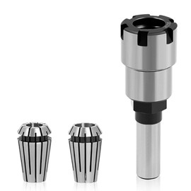 Bestgle 1/2" Shank Router Collet Extension Rod Chuck Holder Extender Adapter with 6.5mm & 13mm ER20 Spring Collets Set