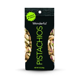 Wonderful Pistachios, Roasted and Salted, 8 Ounce Bags (Pack of 5)