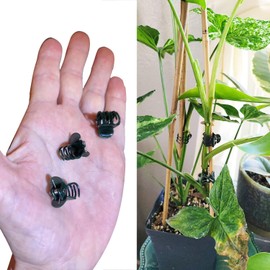 30 clips para plantas, pinzas para orquídeas para plantas, pinzas para flores y vides para apoyar tallos y enredaderas que crecen verticalmente, verde oscuro