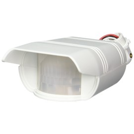 RAB Lighting GT500W Gotcha Outdoor Sensor with 110 Degrees View Detection, Polycarbonate, 500W Power, 120V, White