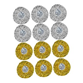 Vaguelly 12Pcs Aluminum Foil Hair Coloring Caps Portable Hair Salon Processing Scalp Protection Caps for Deep Conditioning Perms Home Use Caps
