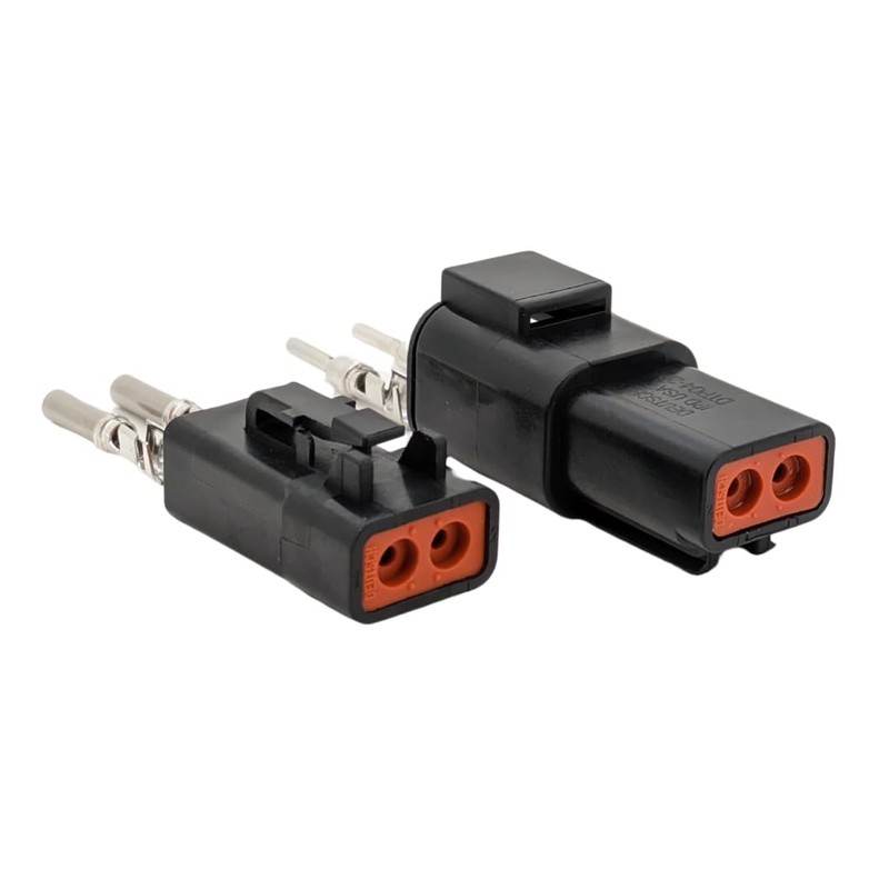 Black Male & Female Connector Set for Deutsch DTP Series