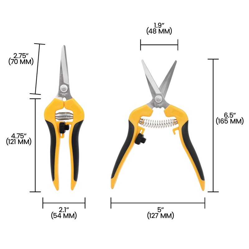 Zenport H357 Comfi-Grip Harvest Shear, Curved Stainless Steel Blade, 6.5-Inch