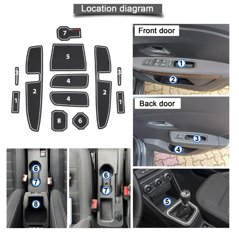 YEE PIN Sandero 3 Rubber Mats Compatible with Dacia Sandero