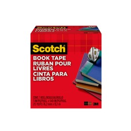 Scotch Scotch Book Tape, 3 in x 540 in, Excellent for Repairing, Reinforcing Protecting, and Covering (845-300)