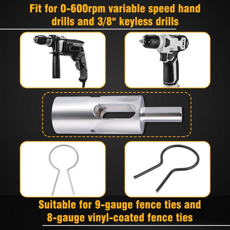 LEONTOOL Twist Ties Tool for 9 Gauge Drill Chuck, High-tensile