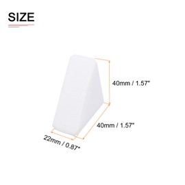 DTGN 40x40x22mm(LxWxH) Plastic Corner Brackets -30Pack - Good for Furniture Repairing - 4 Holes L Shape Right Angle Brace - White