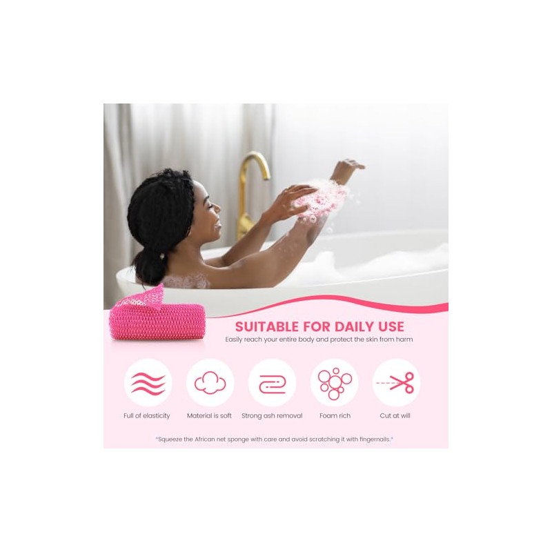 Zocy Esponja Red Africana Auténtico Exfoliante Corporal Baño Ducha Múltiples