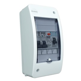 RoadEu - Circuit Breaker, Power Distribution Unit with Residual Current Circuit Breaker 40A 2P Type A/AC and LS B16A, B10A. Fuse Box 230V