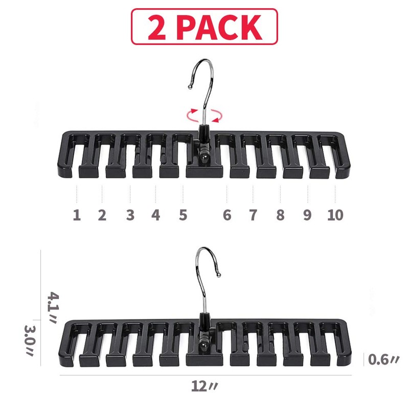 DIOMMELL 2 PCS Belts Rack, Storage Organizer, Hanger, Holder -