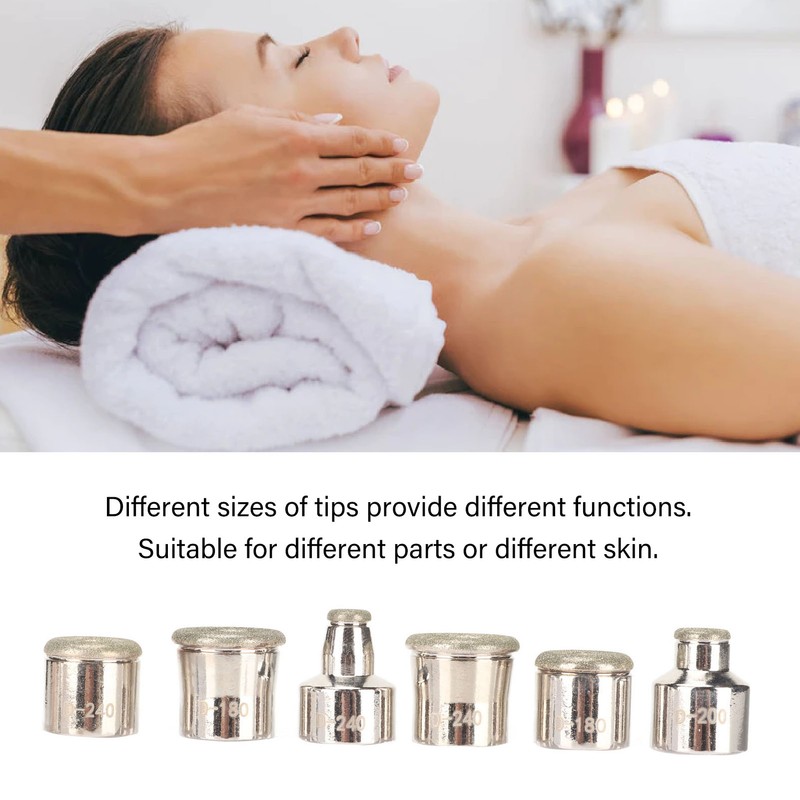 6pcs Microdermabrasion Replacement Tip Universal Skin Care Exfoliation Face Microdermabrasion