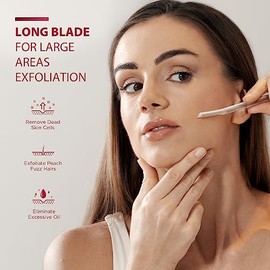SINAHET Dermaplane - Maquinilla de afeitar para la cara, (3 unidades) herramienta profesional de dermaplaning para vello facial fino, depilación facia