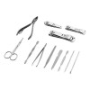 Vematic Set Manicure Pedicure 12 Piezas Acero Inoxidable Con Estuche