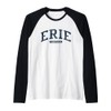 Erie Pennsylvania PA College University Style Blue Raglan Baseball Tee