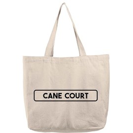 Natural Canvas Tote Bag Cane court funny street sign old aging elderly assistance funny gift