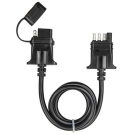 MECMO - Cable de extensión plano de 4 pines para remolque de 12 pulgadas, resistente 18 AWG de cobre puro de 4 vías, cableado de remolque de lado del vehículo Hanress de 4 clavijas para remolque