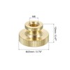sourcing map Knurled Thumb Nuts, 6Pcs M6 x D20mm x