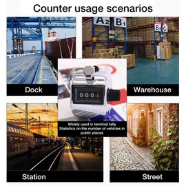 Chenfly Tally Clicker Counter, Hand Tone Counter - Manual People Counter from 0 to 9999 Number Counting Tool for Stitch, Walking, People Flow, Golf and Row