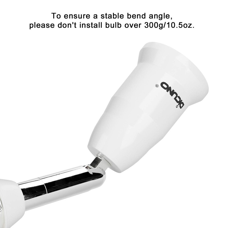 DiCUNO E26 4.5 Inch/11.5CM Extension Socket Extender Adapter, E26 to