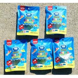 Amos 4D Lot of 5 Amos 4D Gummy Blocks | Fruit & Soda | 3 oz each