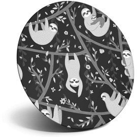 Magnet for Refrigerator, Fridge BW - Cute Cartoon Lazy Sloth Animal for Office, Cabinet and Whiteboard, Magnetic Stickers, 36893