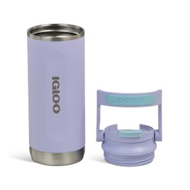 IGLOO Thermos Flask Tumbler 16 Stainless Steel Water Bottle, Purple, Leak-Proof, 0.45 L