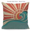 WONDERTIFY Throw Pillow Cover Case Vintage Waves Nature Sun and