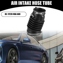 Partuto Air Cleaner Intake Hose Tube with Clamps 17228-RDA-A00 - Car Engine Filter Air Intake Duct Hose Tube - for Acura TL 2007-2008 Rubber Black - 1Pc