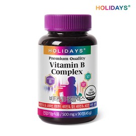 Holidays Vitamin B Complex 90 tablets, 1 bottle (3 months supply) / 홀리데이즈 비타민B 컴플렉스 90정 1병 3개월분