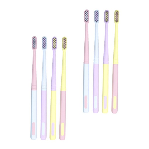 PACKOVE 8Pcs Flexible Toothbrush for Sensitive Gums Soft Bristles Adult