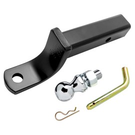 Camco Eaz-Lift Heavy Duty Ball Mount Kit - Attaches to 2" Hitch Receiver to Create Ball Mount Location|9" Length,4" Drop,2 ¾" Rise,1-7/8" Ball|3,500 lb. Tow Rating|Durable Powder Coated Steel (48275)