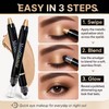 6 Pcs Double-ended Shimmery Eyeshadow Sticks for Colorful Eye Makeup