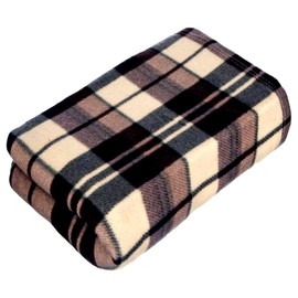 Cotton Arts SOFT FLEECE BLANKETS LARGE EXTRA WARM TARTAN SOFA BED CHECK THROW 150 * 200 cm (Coffee)