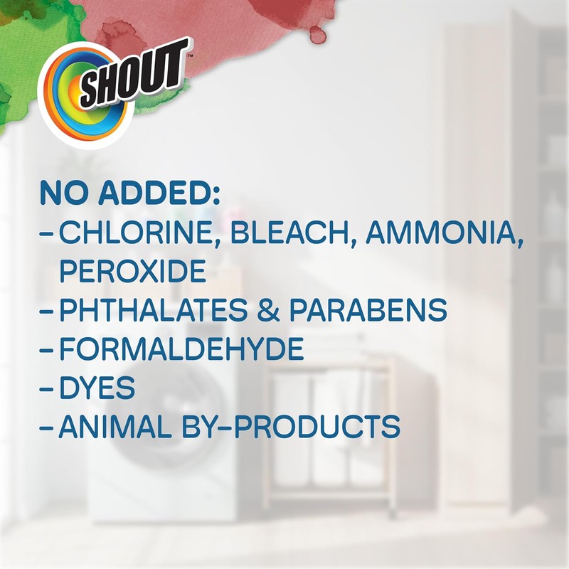 SHOUT Advanced Laundry Stain Remover Gel for Clothes Laundry, Breaks