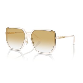 COACH Women's HC8401D Square Sunglasses, Milky Cloud/Yellow Clear Gradient, 64 mm