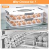 2-Layer Deviled Egg Containers with Lid for 36 Eggs