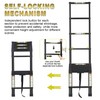 Telescopic Ladder, 8.5FT RIKADE Aluminum Telescoping Ladder with Non-Slip Feet,