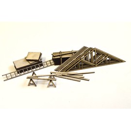 Laser Cut Timber Yard/Building Site Accessory Pack – OO/4mm/1:76