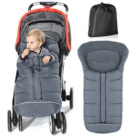 Orzbow Baby Stroller Footmuf-Warm Bunting Bag -Sleeping Bag (Grey, Large)
