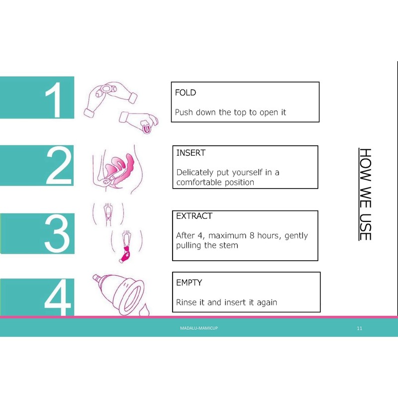 Kit Menstruationstasse MamiCup® M+L (Lila) - Weiches, flexibles, wiederverwendbares medizinisches