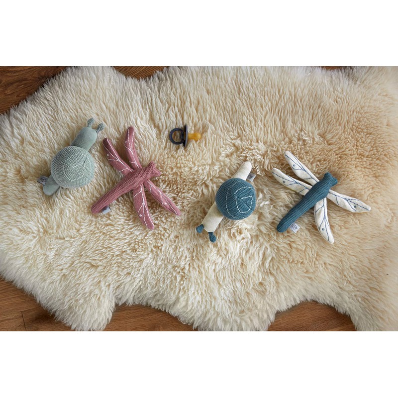 LÄSSIG Baby Toy with Rattle Garden Explorer Snail Green
