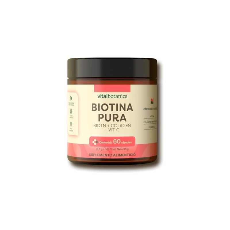 Biotina Pura Colageno Hidrolizado Vitamina C VITAL BOTANICS