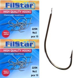 PRO FILSTAR 20 Piece Fishing Hook Set N3 - Carp Fishing Hooks - Carp Fishing Accessories - Barbed Carp Hooks - Carp Fishing Reversed Hooks - Carp Rigs - Fishing Accessories - Method Feeder -