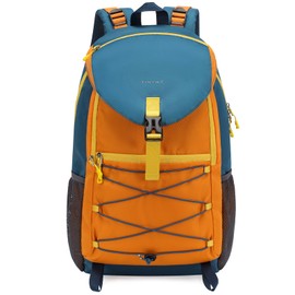 TINYAT Hiking Backpack for Men and Women, Water Resistant Travel Backpack, Trekking Backpack, Daypack for Camping, Climbing, Sports, Orange/T109433